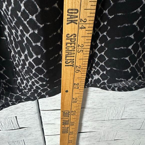 Joie women’s blouse sheer snake skin animal print black white dark academia - Picture 8 of 10